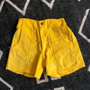 OP Vintage Skater Shorts - Size 26 Yellow Corduroy
